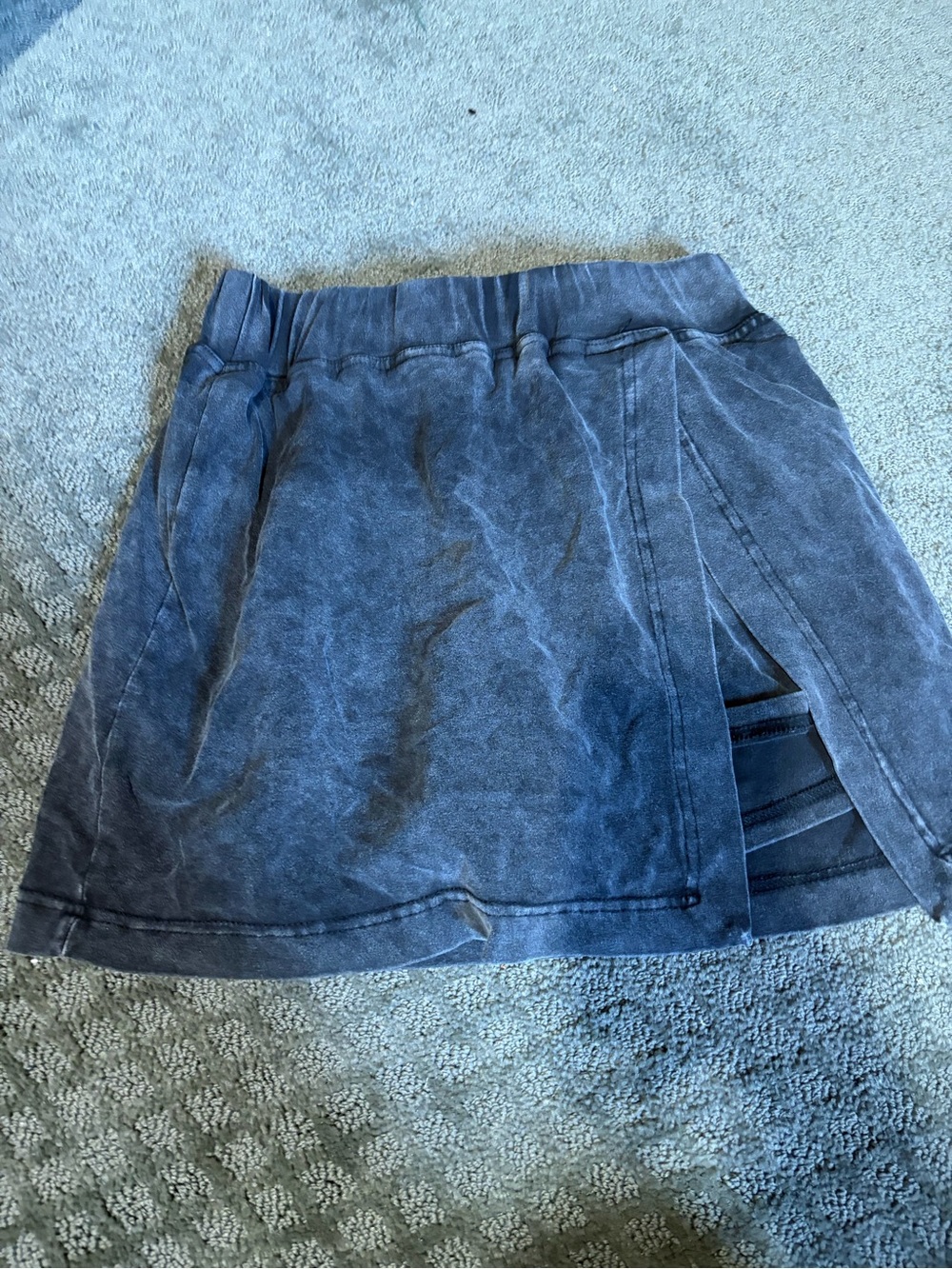 Washed black Women's Skort with Side Slit